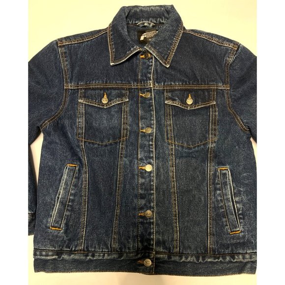 PCI By Kenpo Denim & Sherpa Jacket Blue Cotton Blend Jean Jacket Size L - Picture 13 of 14